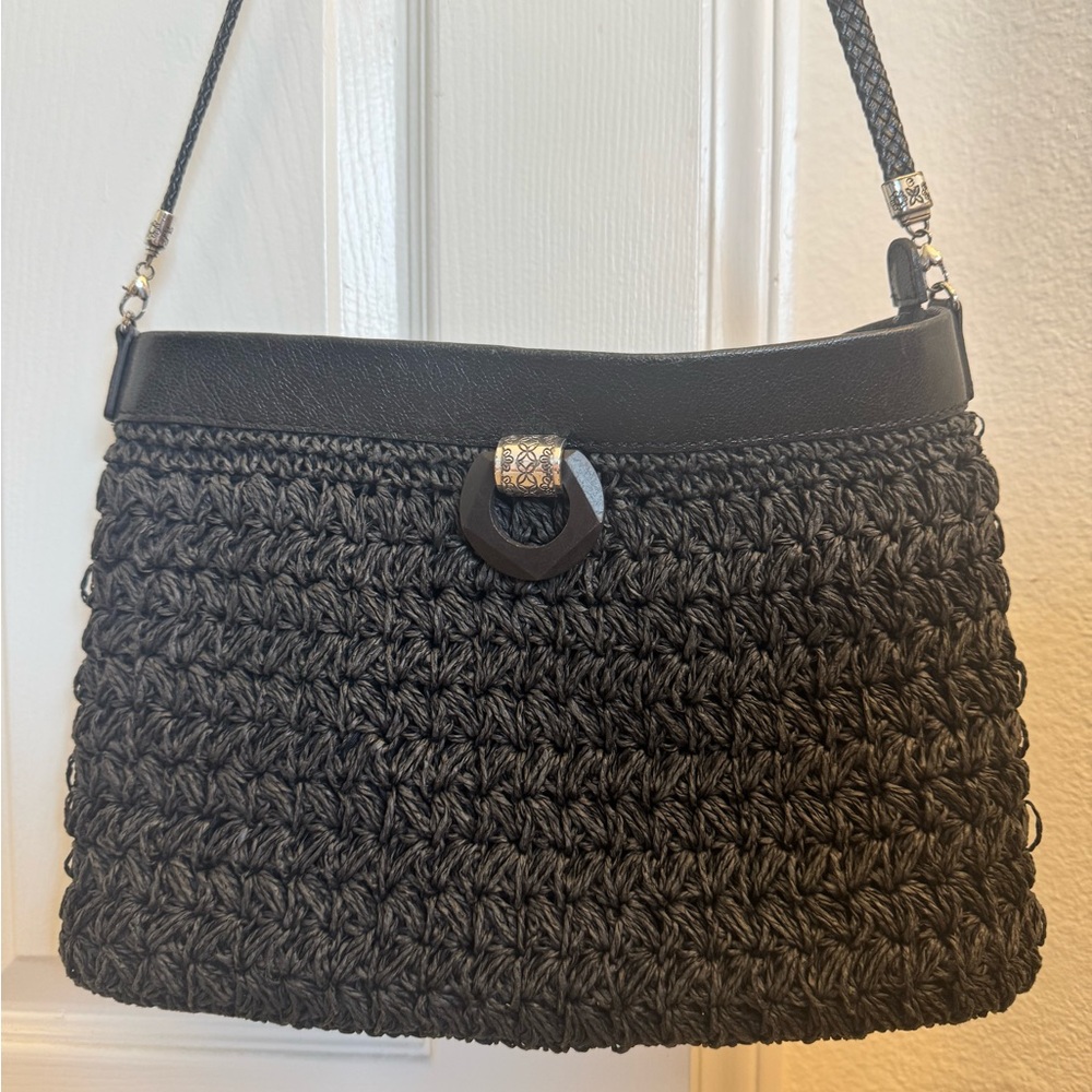 Brighton Black Textured Shoulder Bag